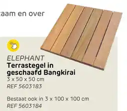 Brico Elephant Terrastegel in geschaafd Bangkirai aanbieding