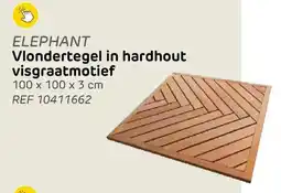 Brico Elephant Vlondertegel in hardhout visgraatmotief aanbieding