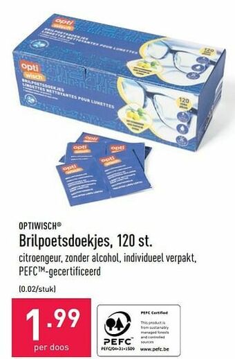 ALDI Brilpoetsdoekjes aanbieding