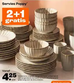 Kwantum Servies Poppy aanbieding