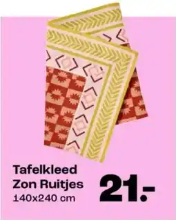 Kwantum Tafelkleed zon ruitjes aanbieding