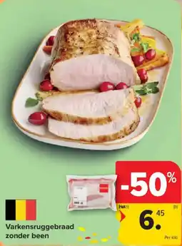 Carrefour Market Varkensruggebraad zonder been aanbieding