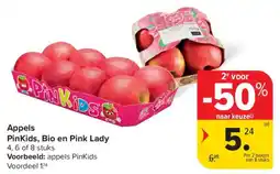 Carrefour Market Appels PinKids Bio en Pink Lady aanbieding