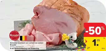 Carrefour Market Gerookte beenham van varken van weleer breydel aanbieding
