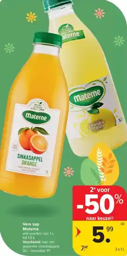 Carrefour Market Vers sap Materne aanbieding
