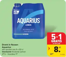 Carrefour Market Drank in flessen aquarius aanbieding