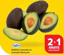 Carrefour Market Eetklare avocado en avocado sanlucar aanbieding