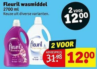 Kruidvat Fleuril wasmiddel aanbieding