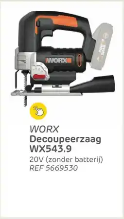 Brico Worx decoupeerzaag WX543.9 aanbieding