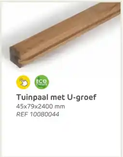 Brico Tuinpaal met U-groef aanbieding