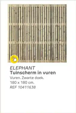 Brico Elephant tuinscherm in vuren aanbieding