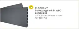 Brico Elephant schuttingplank in wpc composiet aanbieding