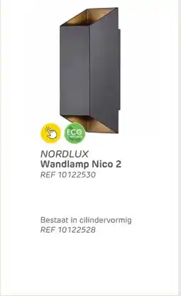 Brico Nordlux wandlamp nico 2 aanbieding