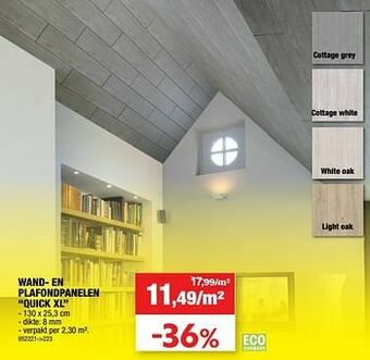 Hubo Wand- en plafondpanelen quick xl aanbieding