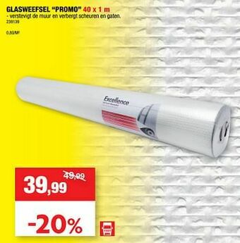 Hubo Glasweefsel promo aanbieding