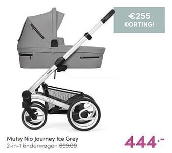 Baby & Tiener Mutsy nio journey ice grey 2-in-1 kinderwagen aanbieding