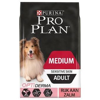 Zooplus 2x14kg Medium Adult Optiderma Zalm & Rijst Pro Plan Hondenvoer aanbieding