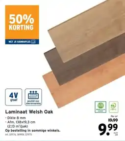 GAMMA Laminaat Welsh Oak aanbieding