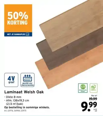GAMMA Laminaat Welsh Oak aanbieding