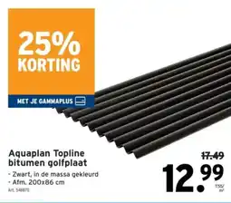 GAMMA Aquaplan Topline bitumen golfplaat aanbieding