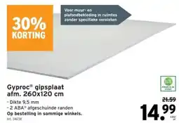 GAMMA Gyproc gipsplaat aanbieding