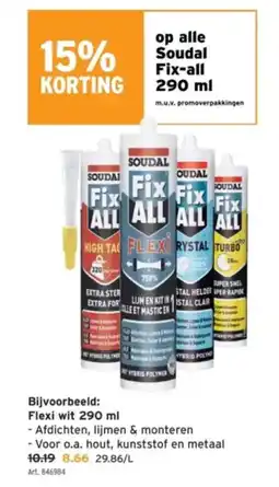 GAMMA Soudal Fix-all aanbieding