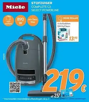 Krëfel Miele stofzuiger complete c3 select powerline aanbieding