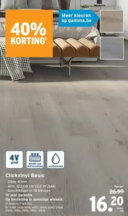 GAMMA Clickvinyl Basic aanbieding