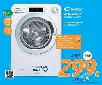 Krëfel Candy wasmachine css4147twmce aanbieding