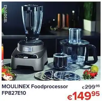 Euroshop Moulinex foodprocessor fp827e10 aanbieding
