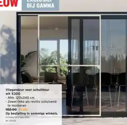 GAMMA Vliegendeur voor schuifdeur wit S300 aanbieding
