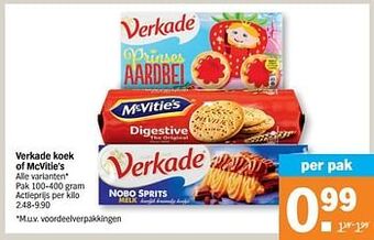 Albert Heijn Verkade koek of mcvitie`s aanbieding