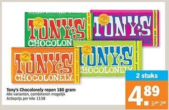 Albert Heijn Tony`s chocolonely repen aanbieding