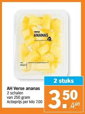 Albert Heijn Ah verse ananas aanbieding