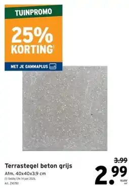 GAMMA Terrastegel beton grijs aanbieding