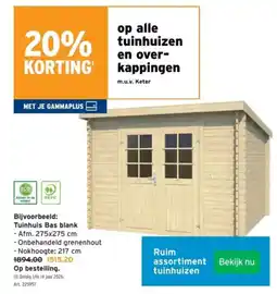 GAMMA Tuinhuis Bas blank aanbieding