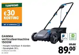 GAMMA Gamma verticuteermachine 1500W aanbieding