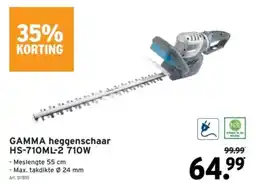 GAMMA Gamma heggenschaar HS-710ML-2 710W aanbieding