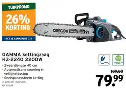 GAMMA Gamma kettingzaag KZ-2240 2200W aanbieding