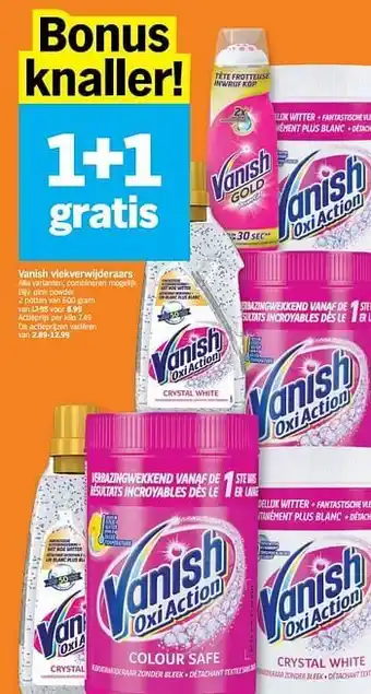 Albert Heijn Vanish vlekverwijderaars pink powder aanbieding