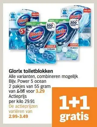Glorix toiletblokken power 5 ocean