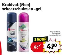 Kruidvat Kruidvat (Men) scheerschuim en -gel aanbieding