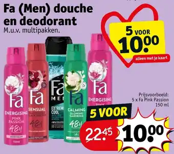 Kruidvat Fa Men douche en deodorant aanbieding