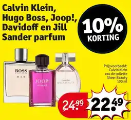 Kruidvat Calvin Klein, Hugo Boss, Joop!, Davidoff en Jill Sander parfum aanbieding