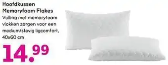 Leen Bakker Hoofdkussen memoryfoam flakes aanbieding