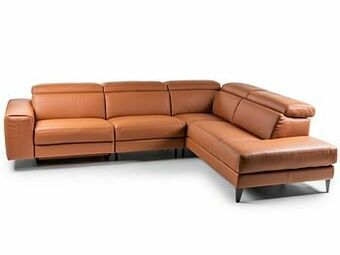 Deba Meubelen Hoekzetel BENJAMIN - Cognac leder Bruin aanbieding