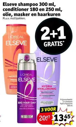 Kruidvat Elseve shampoo, conditioner, olie, masker en haarkuren aanbieding
