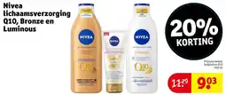 Kruidvat Nivea lichaamsverzorging Q10, Bronze en Luminous aanbieding