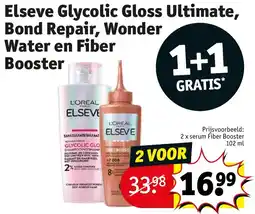 Kruidvat Elseve Glycolic Gloss Ultimate, Bond Repair, Wonder Water en Fiber Booster aanbieding