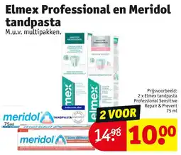 Kruidvat Elmex Professional en Meridol Tandpasta aanbieding
